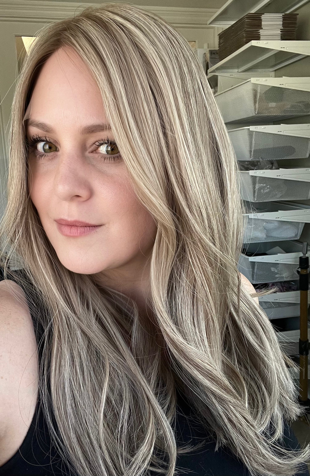 "Aspen" Size Medium 20" Transparent Lace Frontal with Ear Tabs