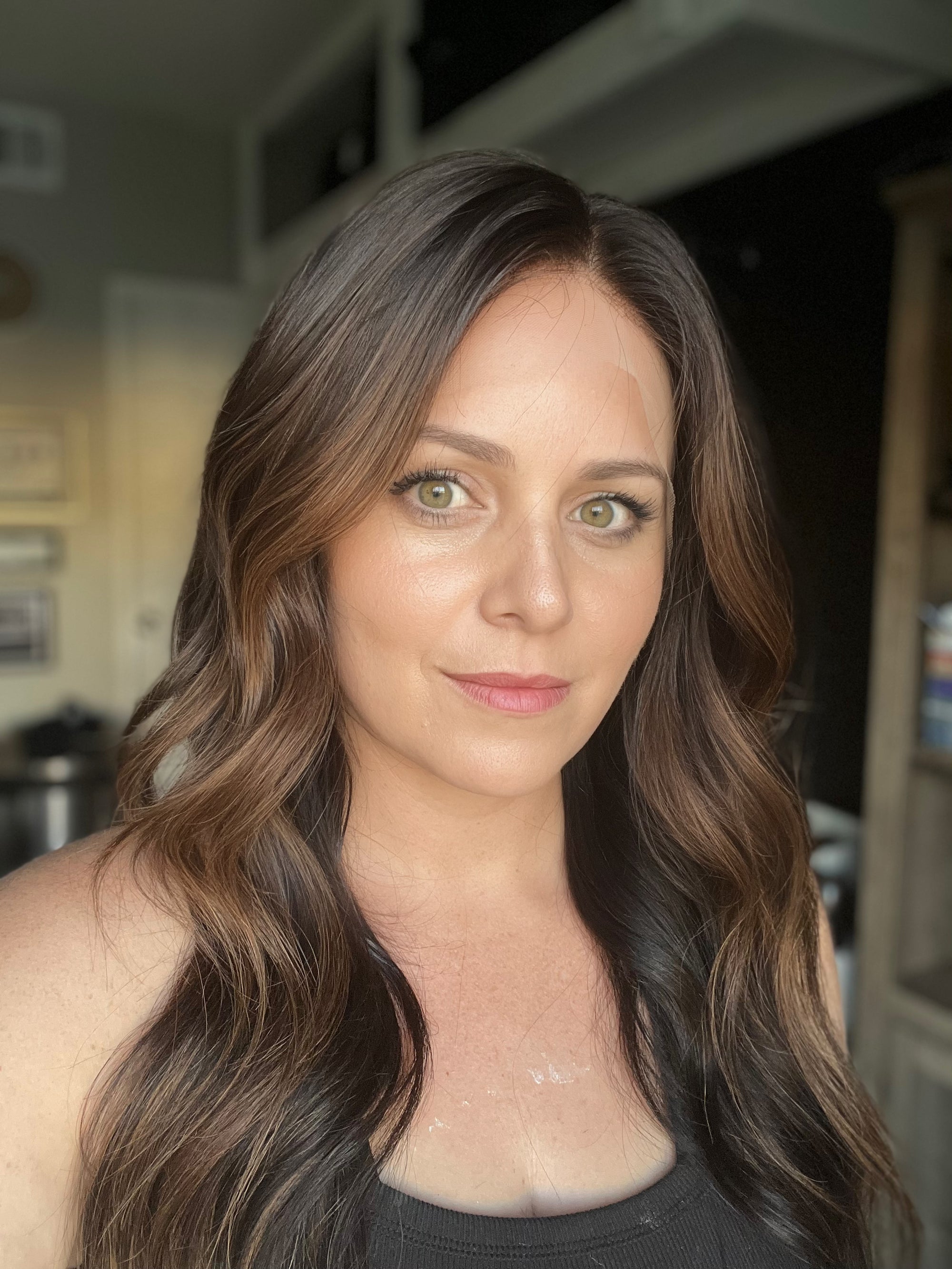 "Megan" Transparent 20" Lace Front Wig with Side Bangs