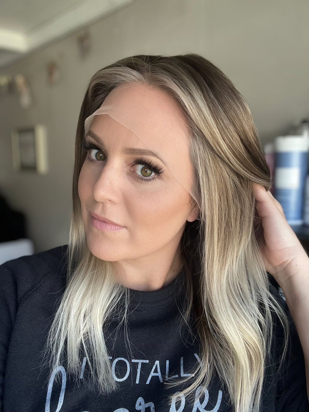 "Susan" Small HD 16" Full Lace Wig