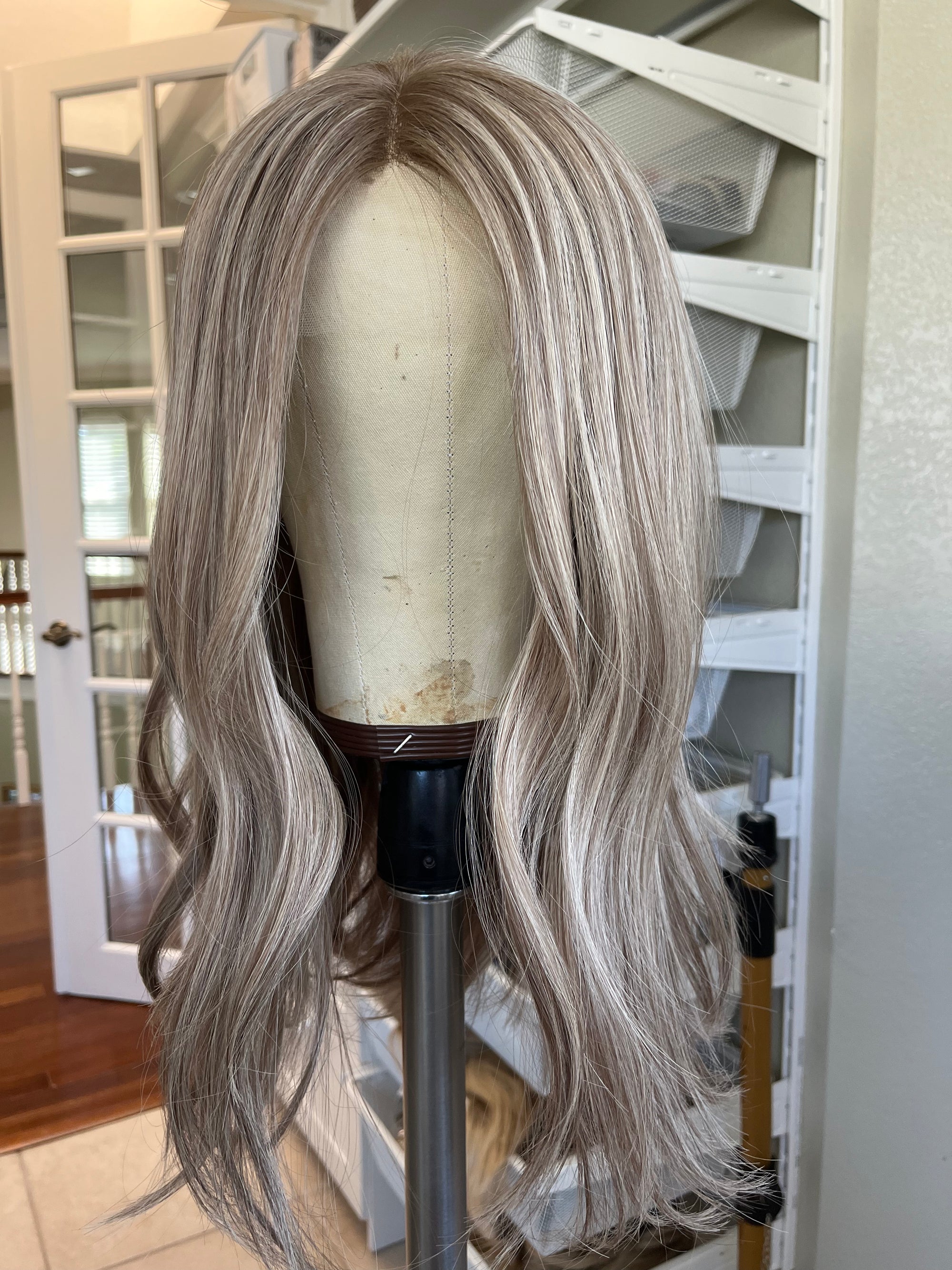 "Aspen" Size Medium 20" Transparent Lace Frontal with Ear Tabs