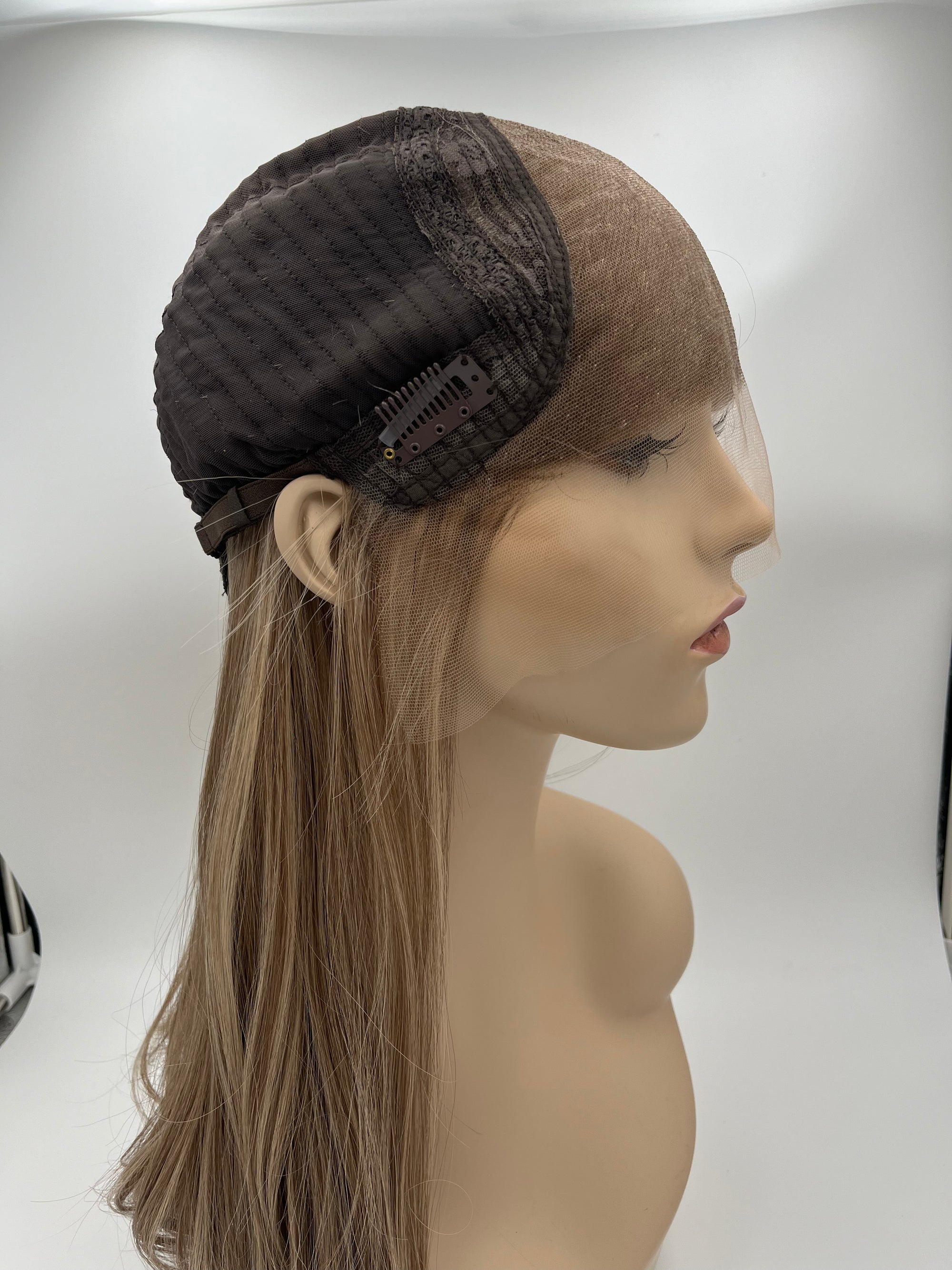 "Aspen" Size Medium 20" Transparent Lace Frontal with Ear Tabs