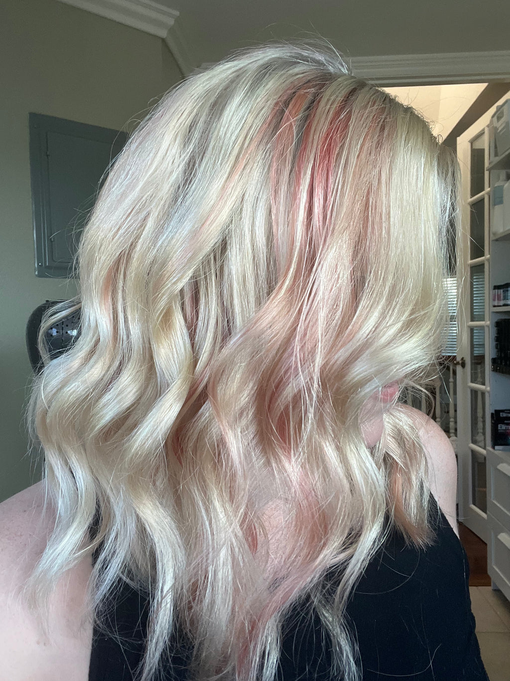 "Pink" 14" Size Large Transparent Lace Frontal No Ear Tabs