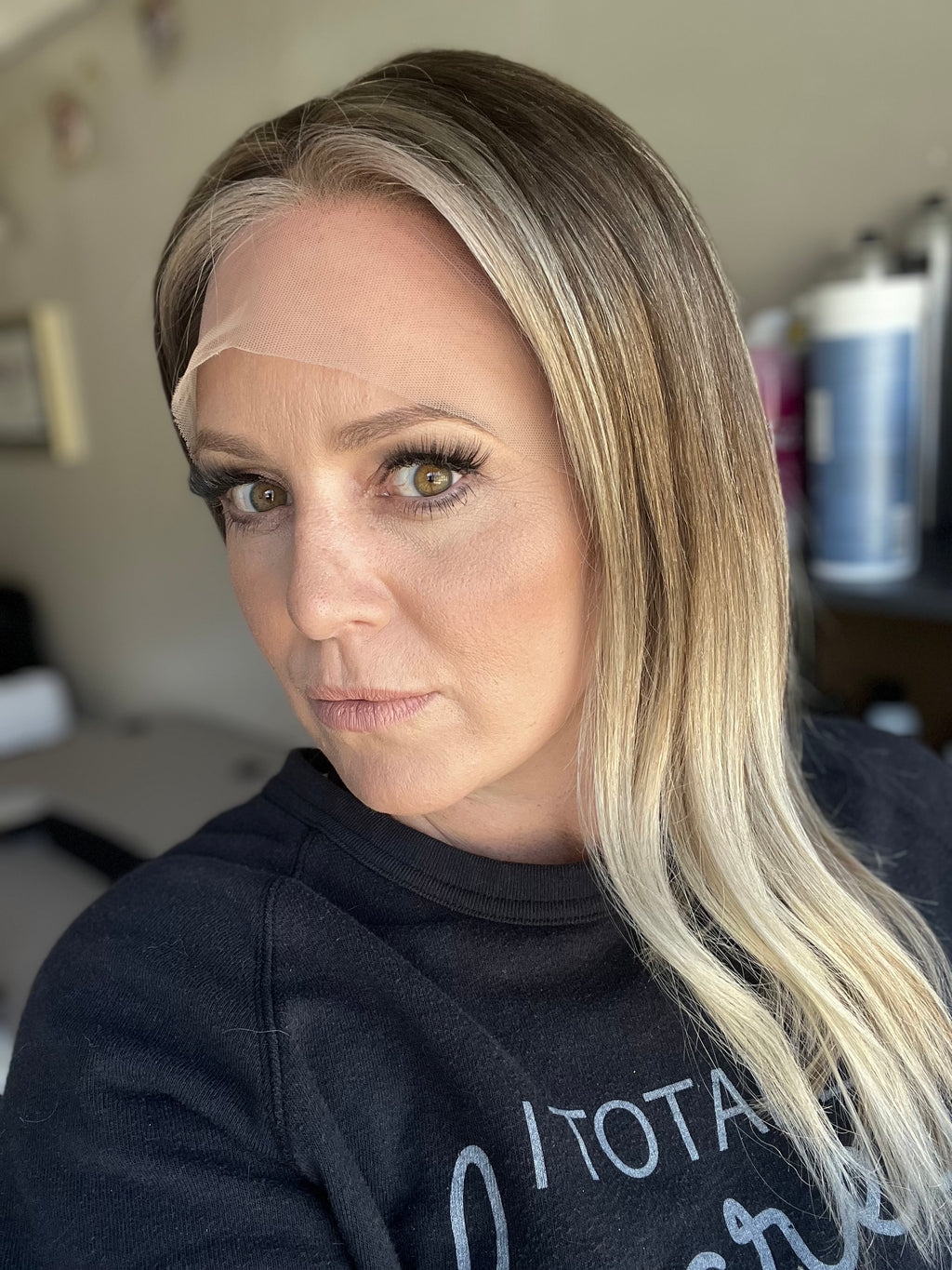 "Susan" Small HD 16" Full Lace Wig