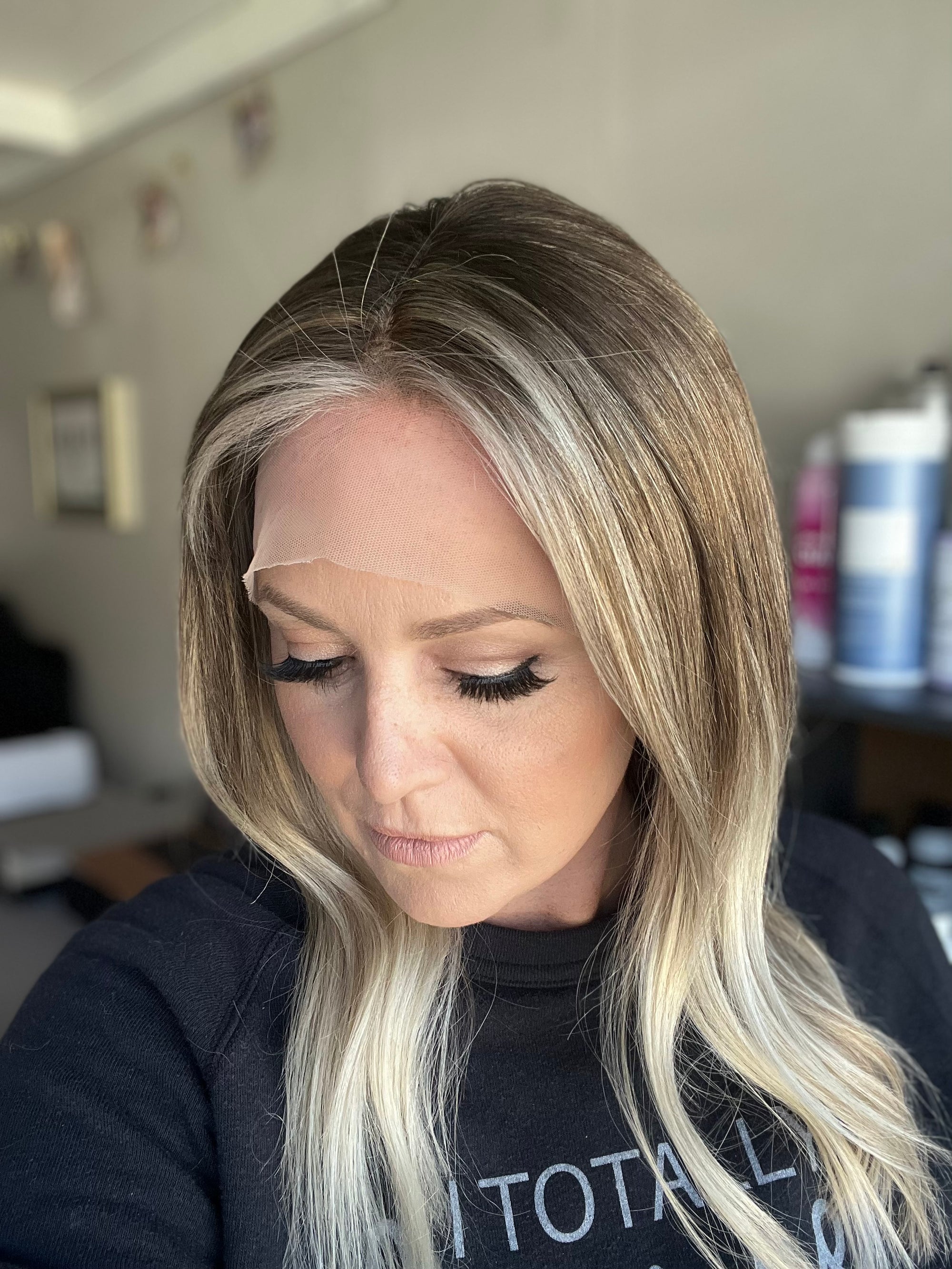 "Susan" Small HD 16" Full Lace Wig