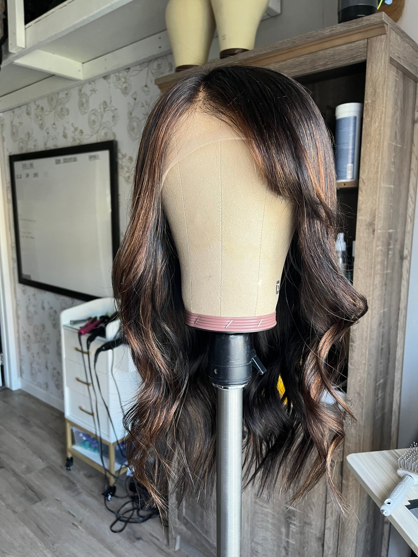 "Megan" Transparent 20" Lace Front Wig with Side Bangs