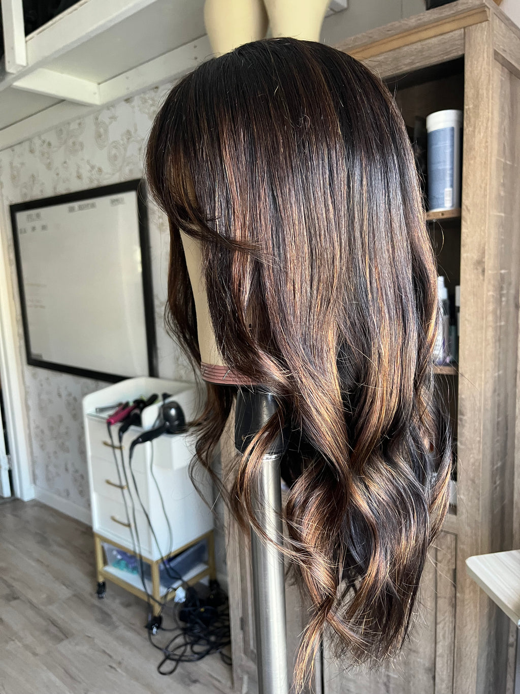 "Megan" Transparent 20" Lace Front Wig with Side Bangs