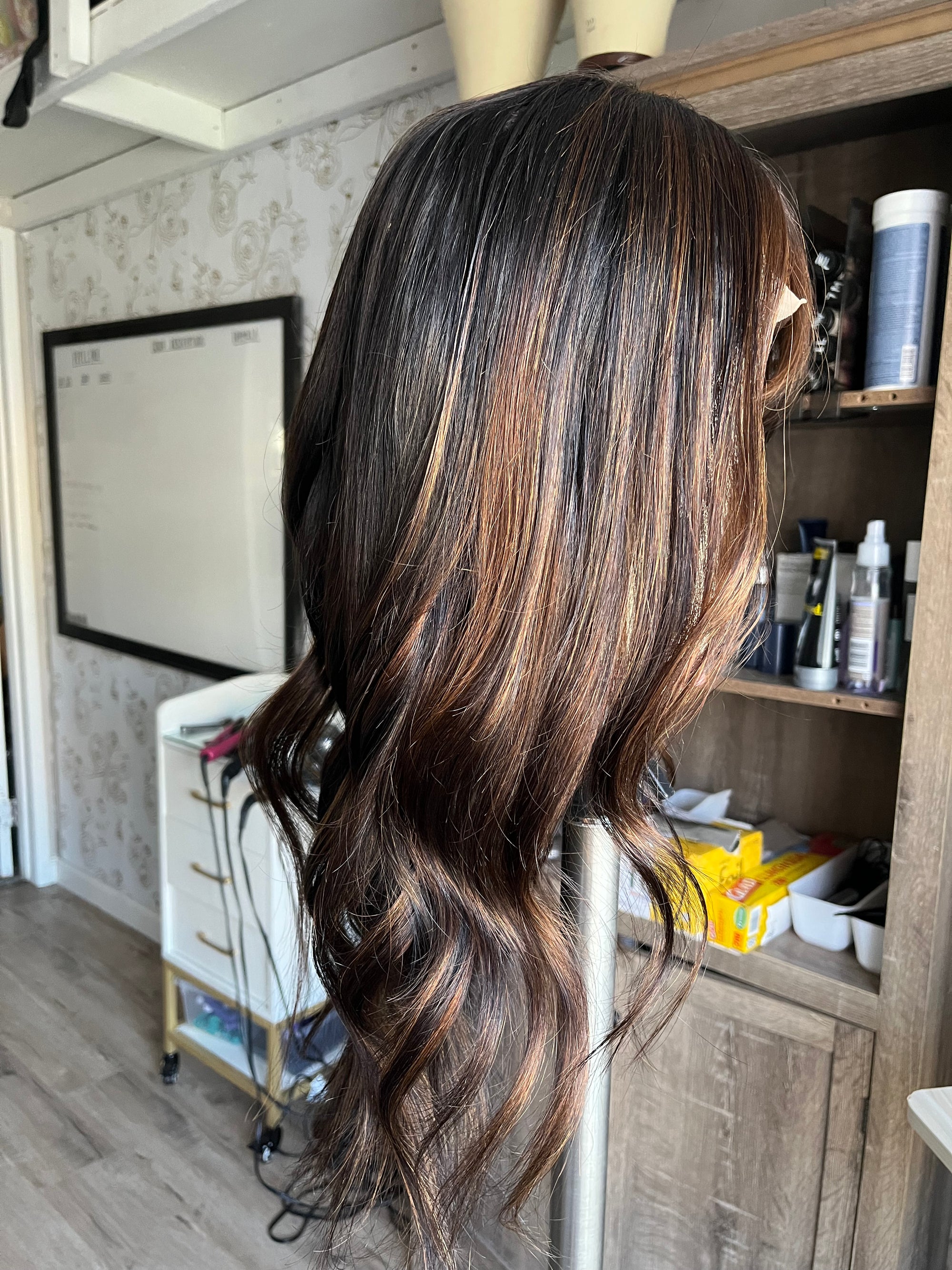 "Megan" Transparent 20" Lace Front Wig with Side Bangs