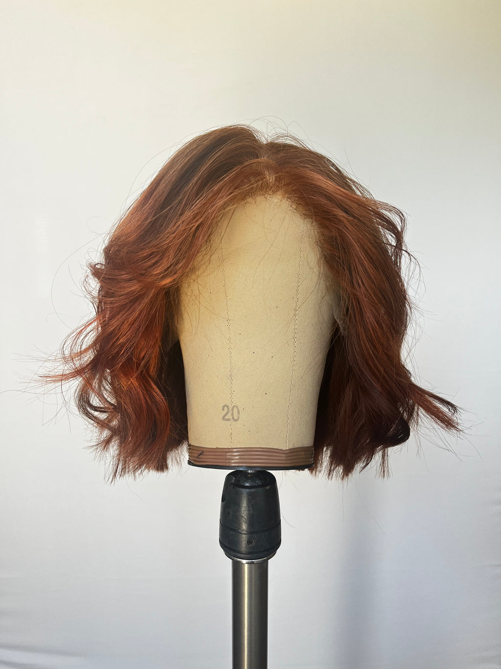 Custom Colored Copper-Red 12"(XS) Lace Front