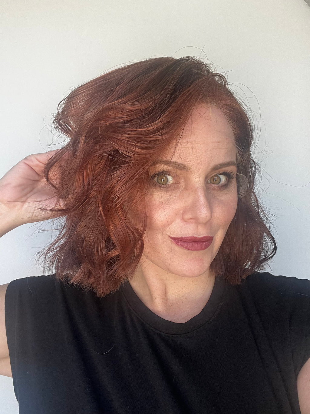 Custom Colored Copper-Red 12"(XS) Lace Front