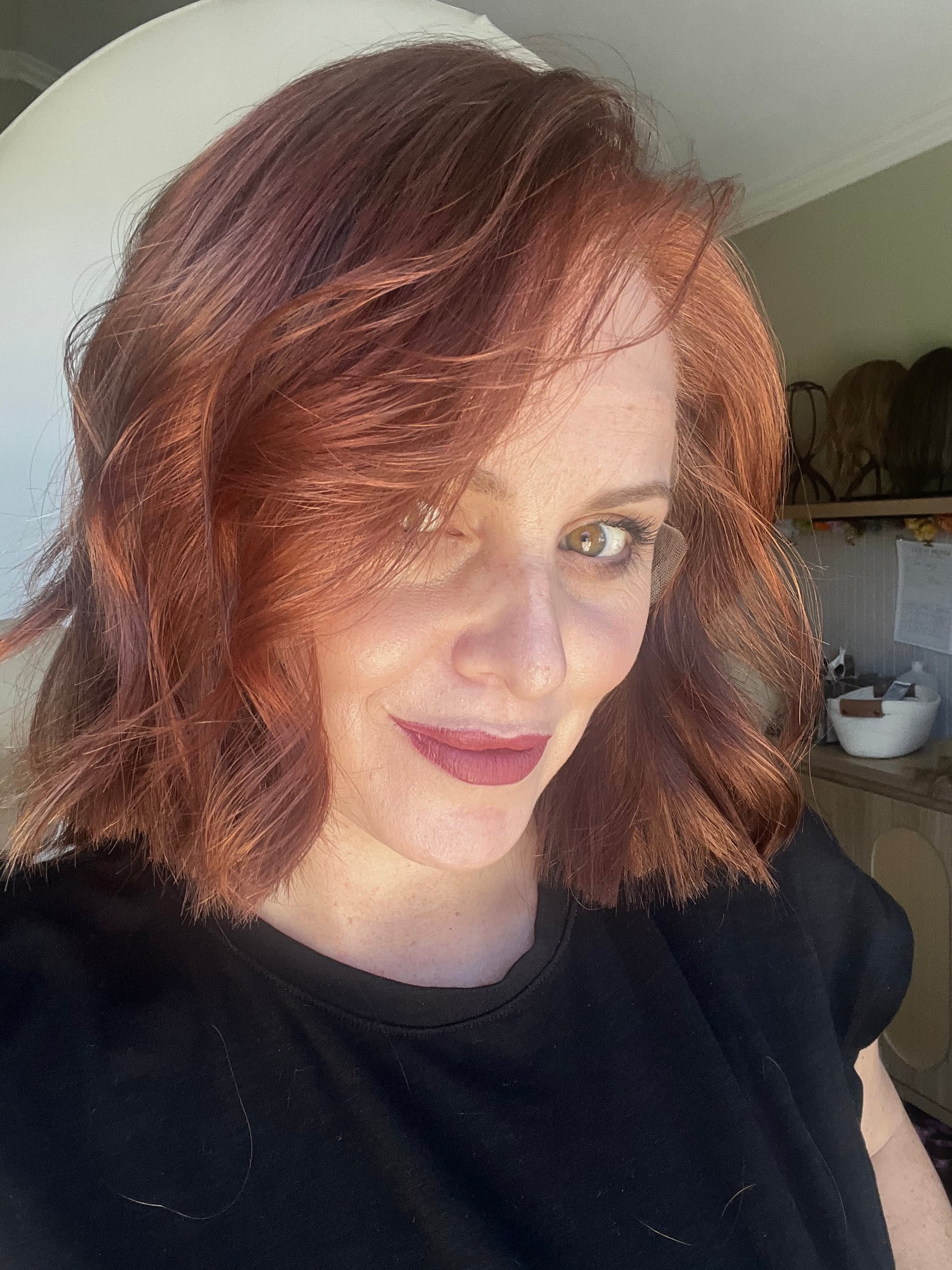 Custom Colored Copper-Red 12"(XS) Lace Front