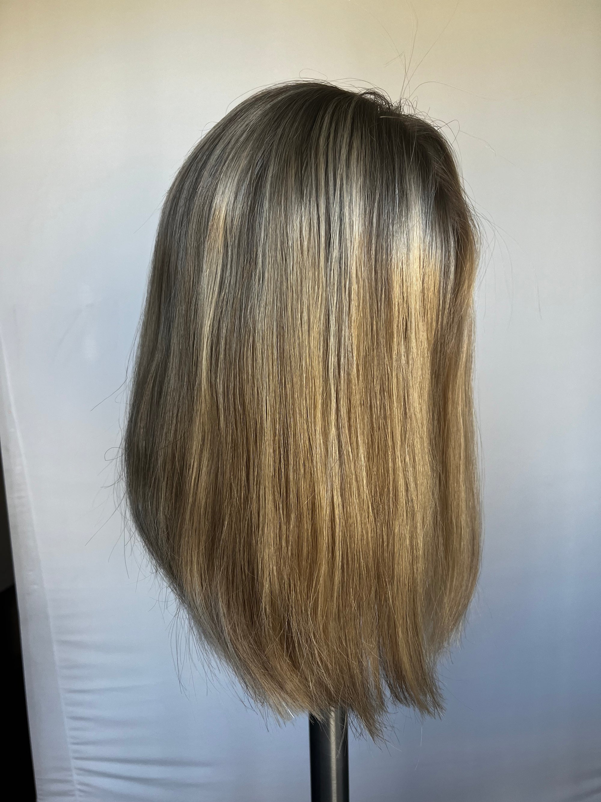 Custom Colored Rooted Blonde 14"(XS)  Lace Front