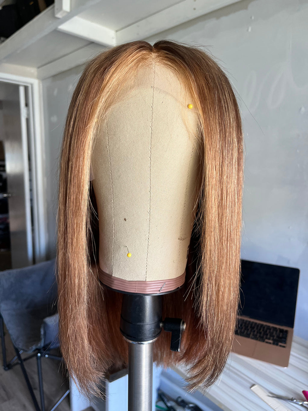 "Sara" Size Small  16" Transparent Lace Frontal with Ear Tabs