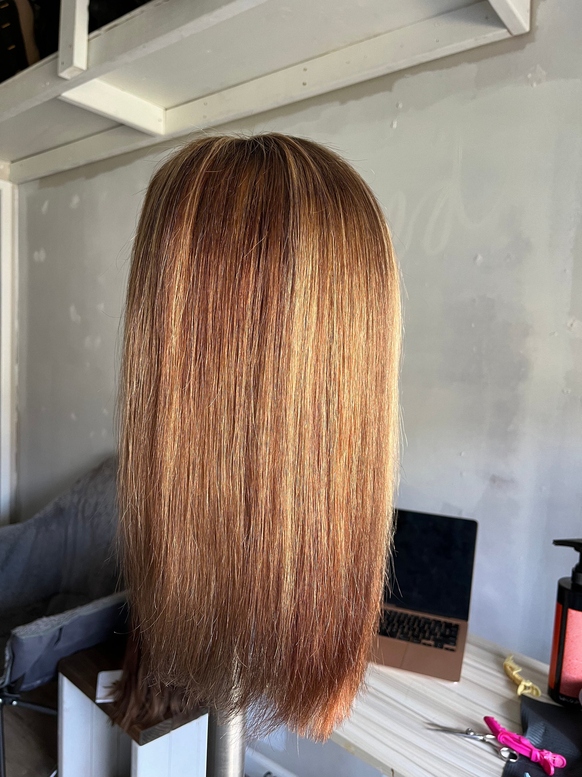 "Sara" Size Small  16" Transparent Lace Frontal with Ear Tabs