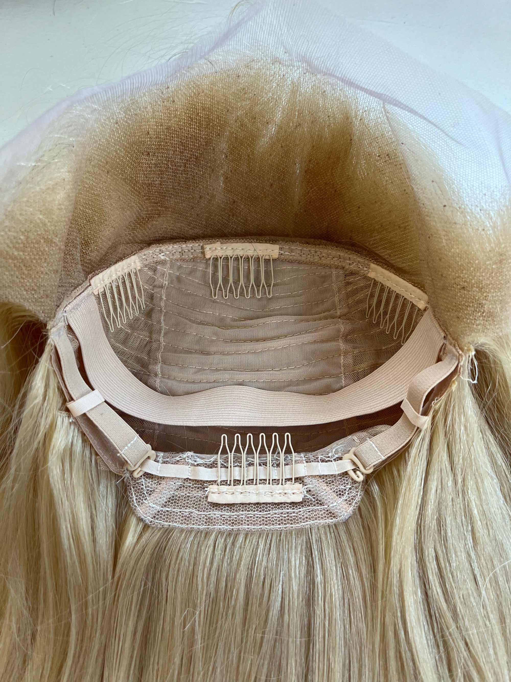 "Pink" 14" Size Large Transparent Lace Frontal No Ear Tabs