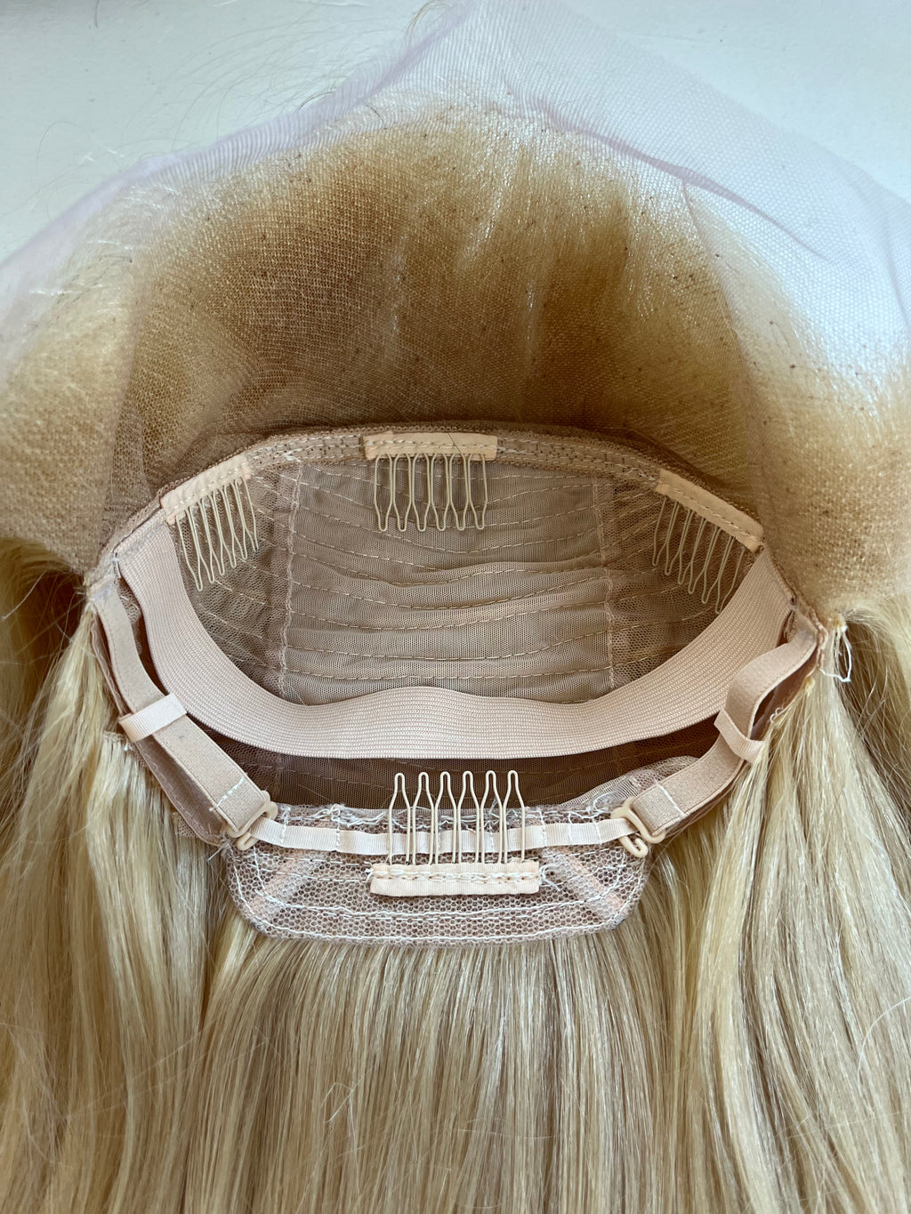 "Pink" 14" Size Large Transparent Lace Frontal No Ear Tabs