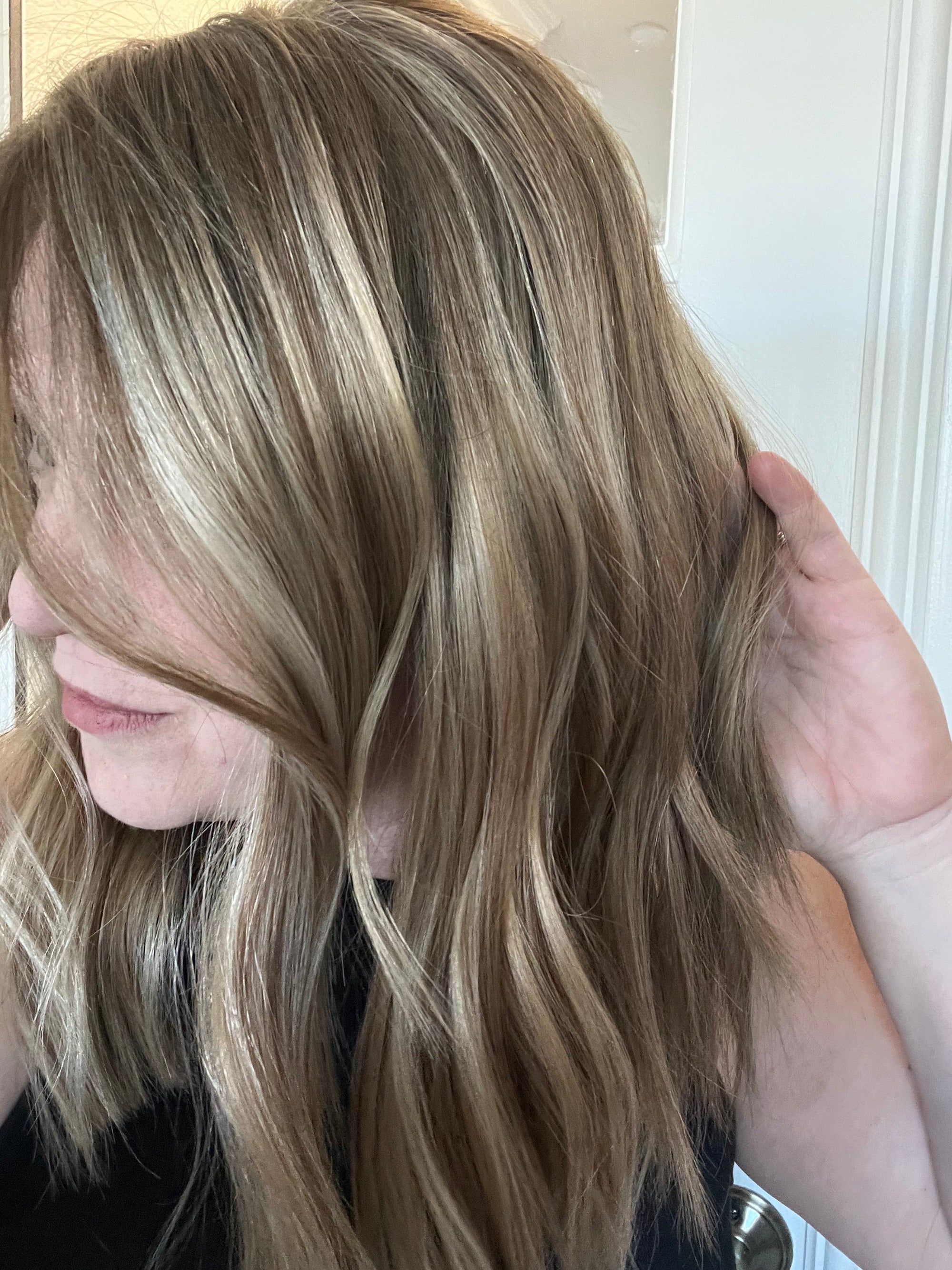 "Lainey" 16' Transparent Lace Front and Top Wig