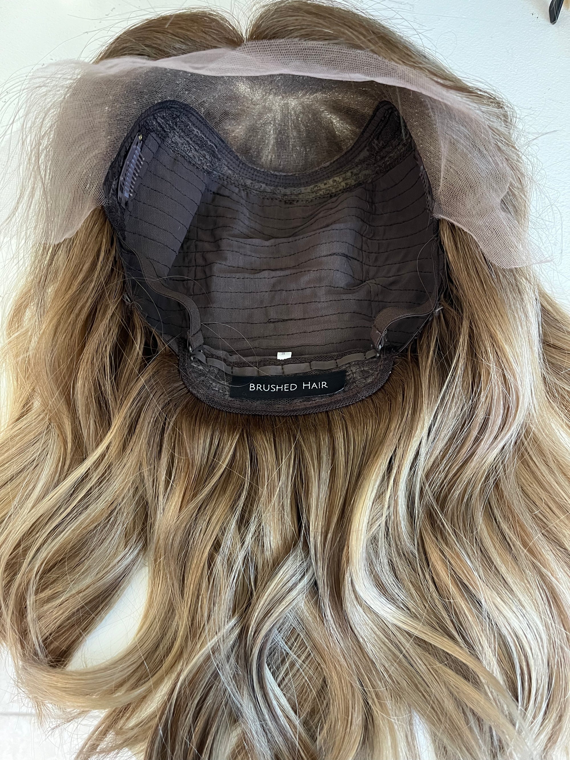 "Lainey" 16' Transparent Lace Front and Top Wig